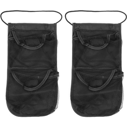 2 Pièces Pochette pour Balle de Golf en Maille de Nylon Golf Grande Capacité Support de Transport pour 36 Balles avec Corde black