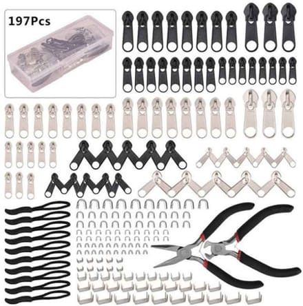 197-delige ritsreparatieset - Repareer tassen, kleding & bagage