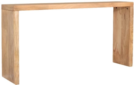 Bijzettafel 150cm duurzaam mangohout Randy lichtbruin industrieel side table
