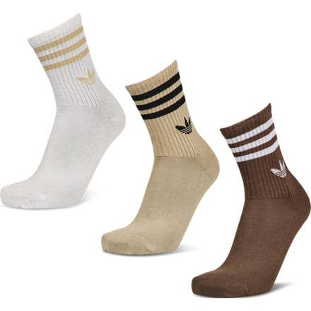 Adidas Mid Cut Crew 3 Pack Sokken Unisex - Beige - Maat 40-42