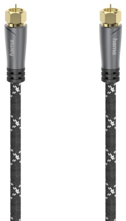 Hama SAT-aansluitkabel F-stekker - F-stekker Metaal Verguld 1,5 M 120 DB
