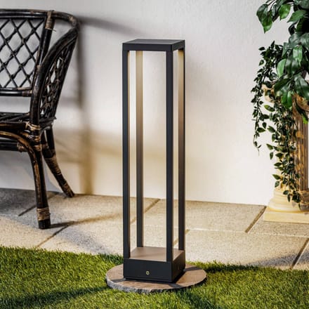 Lucande Carlota LED tuinpadverlichting, antraciet, 65 cm, metaal