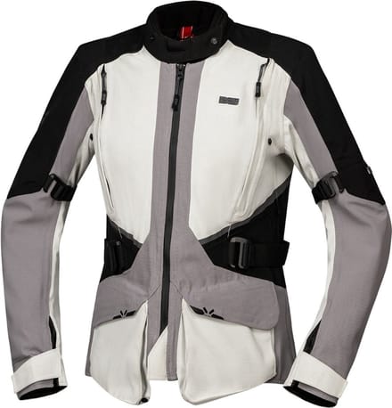 IXS Tourster-STX 1.0 Waterdichte Dames Light Grijs Textiele Motorjas - Jas