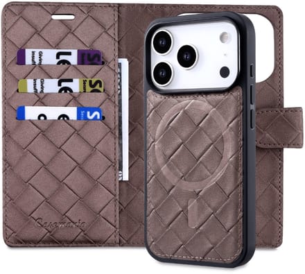 Cityhoesje - Bookcase 2-in-1 - MagSafe - iPhone 17 Pro Max - Bruin