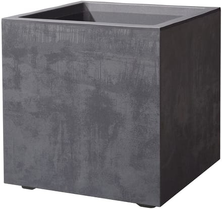 Bloempot Cube - DEROMA - Millennium R - Antraciet - Met waterreservoir - 39 cm