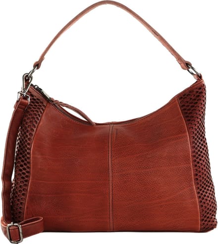 FREDsBRUDER Leren Schoudertas MY Hobo Bag Rustic Orange Terracotta