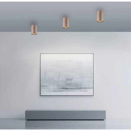 LED badkamer plafondlamp PURE Point, bronskleurig, Ø 6 cm, IP44