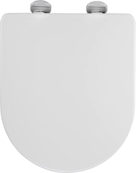 Flexi-Fix Eyre D-Shape antibacteriële toiletbril met langzame sluiting - wit - 43 x 365 x 52 cm