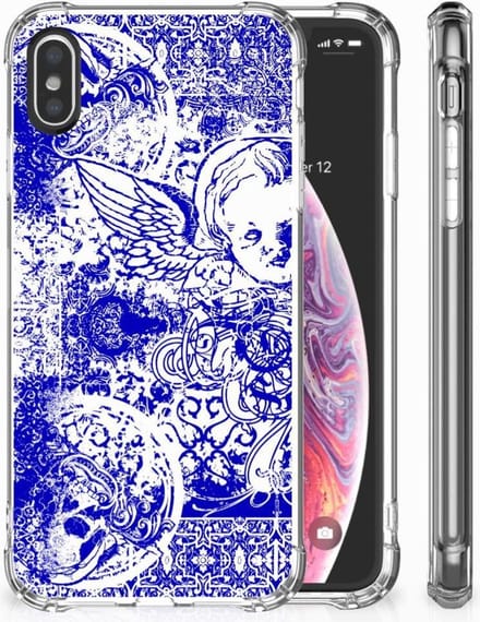 Extreme Case Apple iPhone X | Xs Angel Skull Blauw
