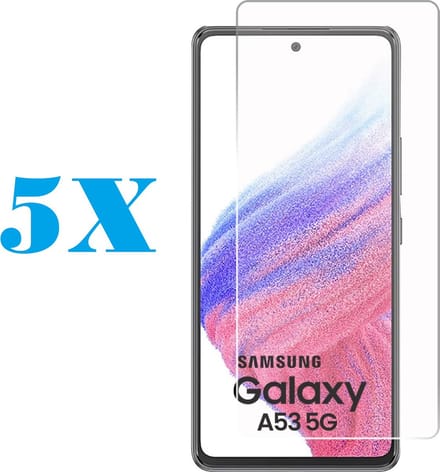 Screenprotector Glas - Tempered Glass Screen Protector Geschikt voor: Samsung Galaxy A53 A536 5G - 5x