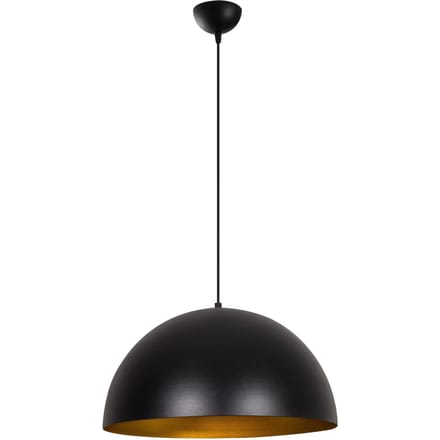Moderne hanglamp zwart goud 50 cm | Kante