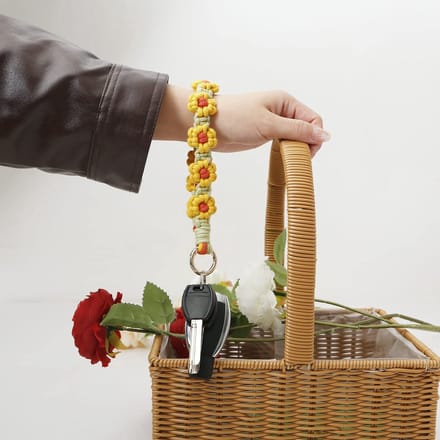 Stunq® Macram Sleutelkoord voor Meisjes - Korte Sleutelhanger