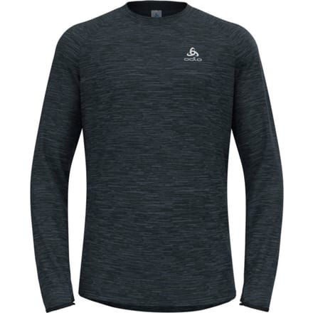 ODLO Midlayer RUN EASY WARM Mannen Sporttrui - Black Melange - Maat M