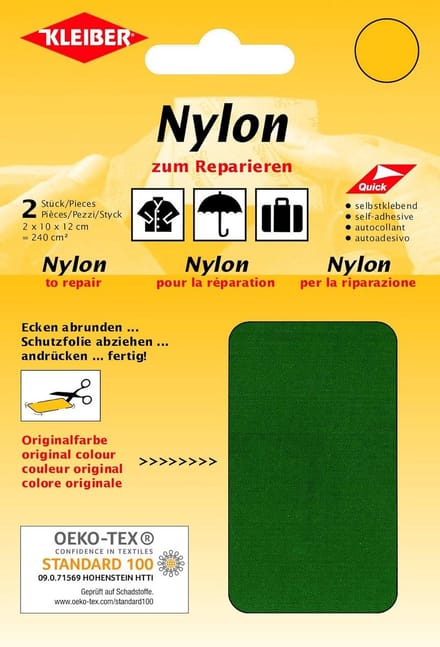 Sterke Nylon Reparatiepatches Zelfklevend Waterdicht Groen