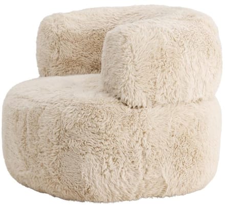 Svea - Sofia fauteuil - fake fur - off white
