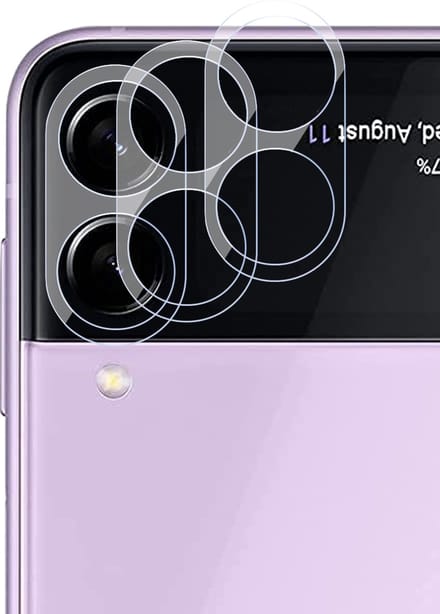 Camera Screenprotector geschikt voor Samsung Galaxy Z Flip 3 - Gehard Glas Beschermglas Tempered Glass Screen Protector - 3 Stuks