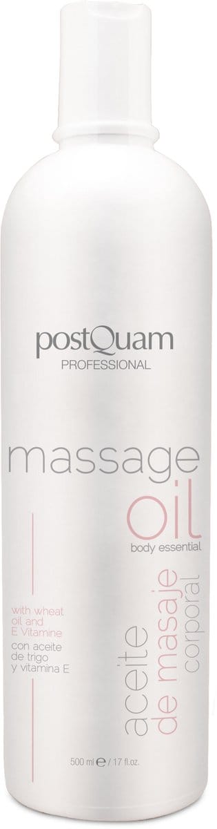 postQuam Professional massageolie - 500ml - natuurlijke ingredienten - avocado - tarwekiem - vitamine E