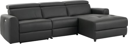 Capena-Hoekbank - Elektrische Relax - Grijs PU