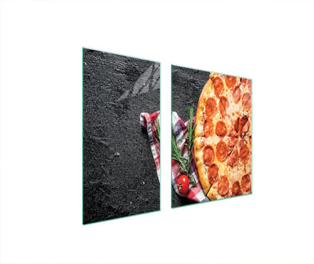TMK ArtDeko - Snijplank - Pizza Motief - 90x52cm - Szkło Hartowane