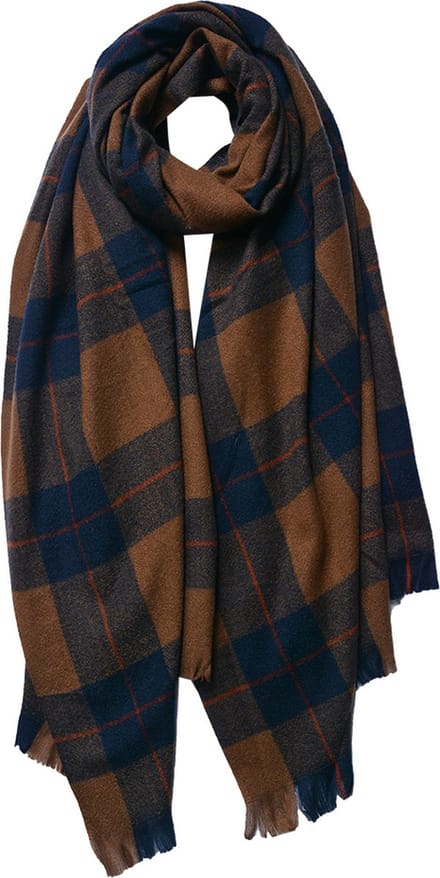 Juleeze Wintersjaal Dames 70x180 cm Blauw Polyester Ruit