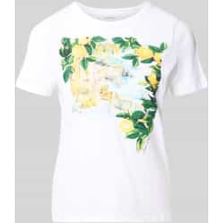 T-shirt met labelprint en ronde hals