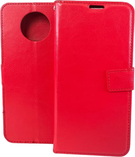 Portemonnee Book Case Hoesje Geschikt voor: Xiaomi Redmi Note 9T (5G) - Rood
