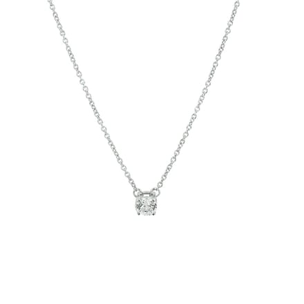 Slanke Zirkonia Hanger met Zilveren Anker Collier
