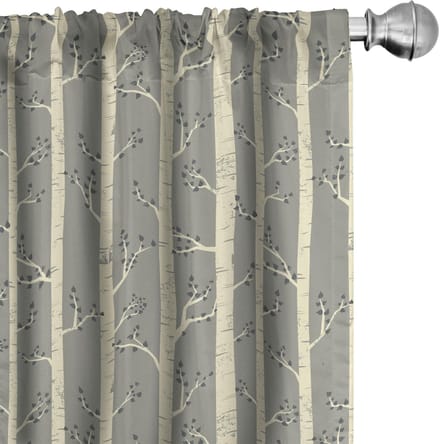 ABAKUHAUS Gordijnen – 2-delige set 75x175 cm – microvezel, Boho, warme taupe