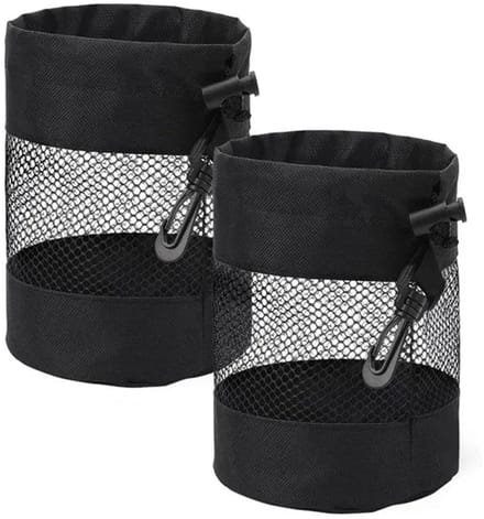Cuhostki - Golftas Van Polyester - Zwart - Opbergtas Voor Golfballen - 2 Stuks