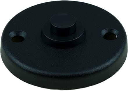 Ami 3 RH beldrukker aluminium rond rozet zwart 739310