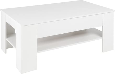 Salontafel met Lade en Schap 110x65x48 cm Wit ML-Design
