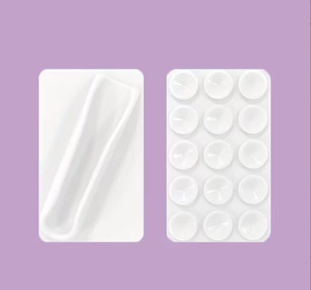 lipgloss case, zuignap telefoon hoesje, telefoon sticker, fidget, alle telefoons, wit
