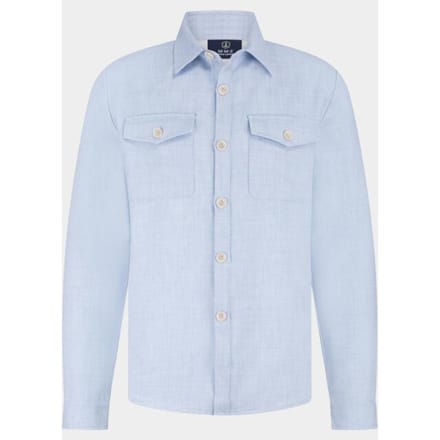 Bos Bright Blue Scotland blue overshirt duncan shirtjacket spe26114du03sb/4003