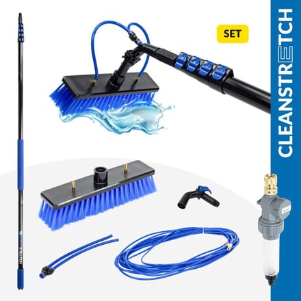D&L Cleanstretch Aluminium Telescoopsteel met Allround Borstel - 9m