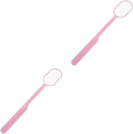Wimper Spiegel - Make-up Hulpmiddel - Wimperextensions Aanbrengen - Draaibare Handgreep - 20 cm Lengte - Roze