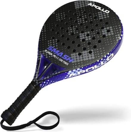 Apollo 3K Smash Padelracket van Carbon – Controle & Precisie – Voor Beginners en Gevorderden