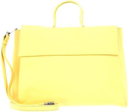 BREE Leren Handtas Schoudertas Pure 8 Large Shopper Citrus Lichtgeel