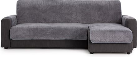 Coral Bankbeschermer Grijs Chaise Longue Rechts 200cm breed