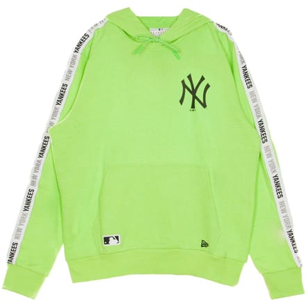 Lichtgewicht sweatshirt met capuchon heren Mlb mouw taping pullover hoody Neyyan limoen/zwart