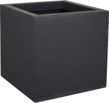 Bloempot EDA Rood Antraciet Donker grijs Plastic Vierkant 5 cm