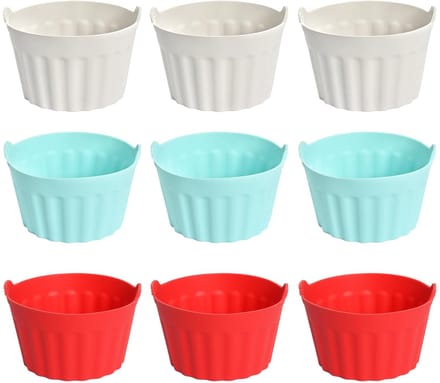 Dailygoods - Siliconen Muffinvormpjes voor Heteluchtfriteuse - 9 Stuks