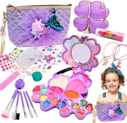 Kinder Schmink Set - Wasbare Make-up - Verkleedfeestjes - Zeemeermin Thema - 21 x 17 x 8 cm