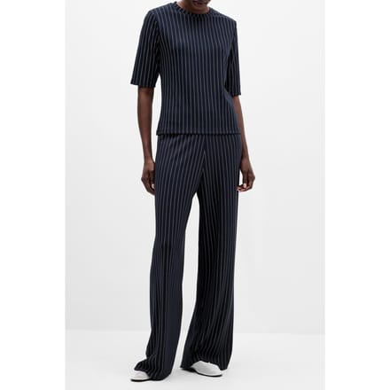French Connection Regina Jersey Shoulder Pad Tee Navy/white Größe: S | Hemden Outlet | Damen | Blau