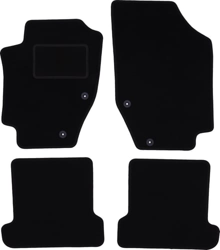 Zwarte veloursmatten voor: Peugeot 307CC cabrio (2003-2008)