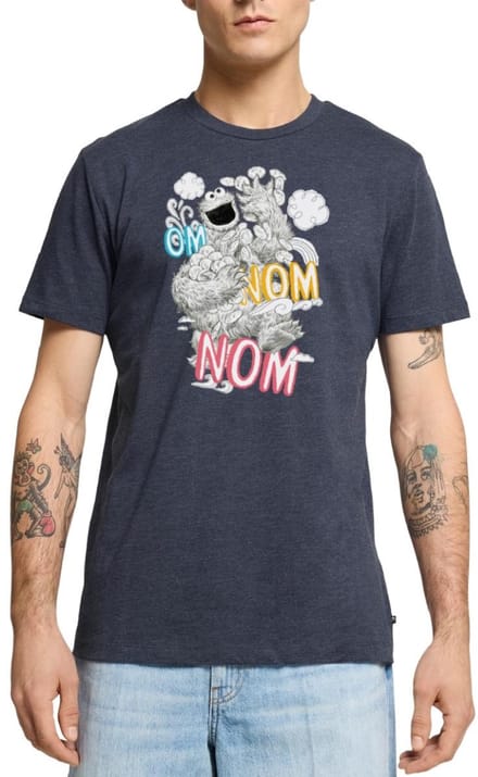 Sesamstraat Koekiemonster Om Nom Cookies Premium T Shirt Heren