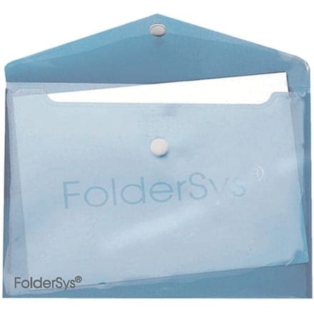 FolderSys documenthoes, A4 liggend, klittenbandsluiting, PP, blauw