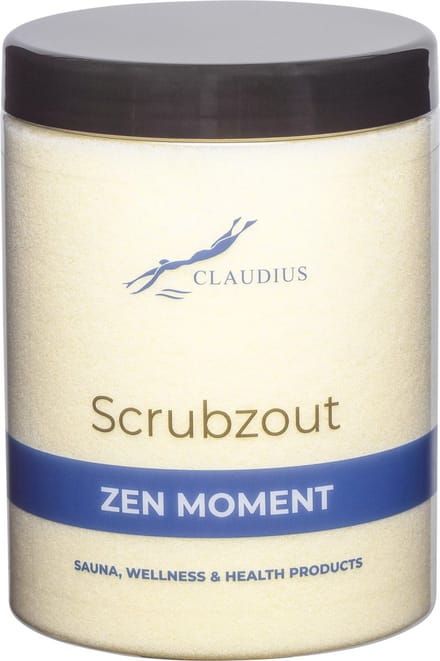 Scrubzout Zen Moment in handige pot - 1250 gram - met zwarte deksel - Hydraterende Lichaamsscrub