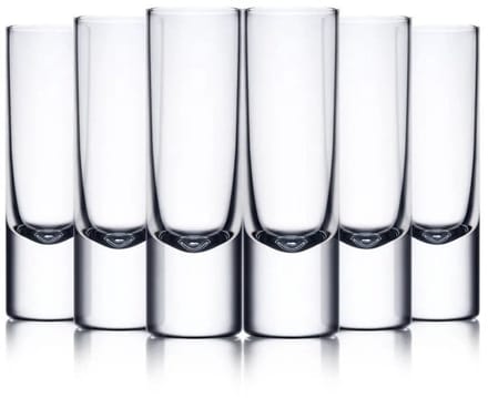 Vodka & Whisky Tasting Glas V100 - 6 stuks - 40 ml – handgemaakt – Amber Glass