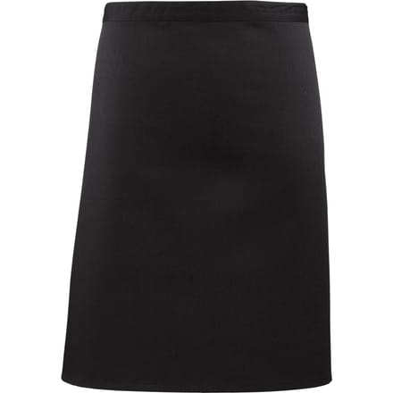 Premier Dames/Dames Mid-Length Apron (Pakket van 2) (Zwart)