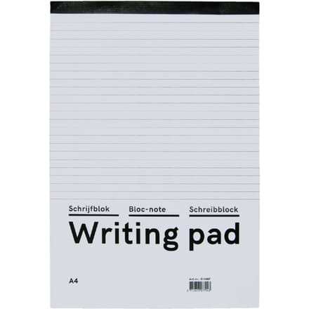 Schrijfblok Qbasic A4 lijn 160blz 60gr